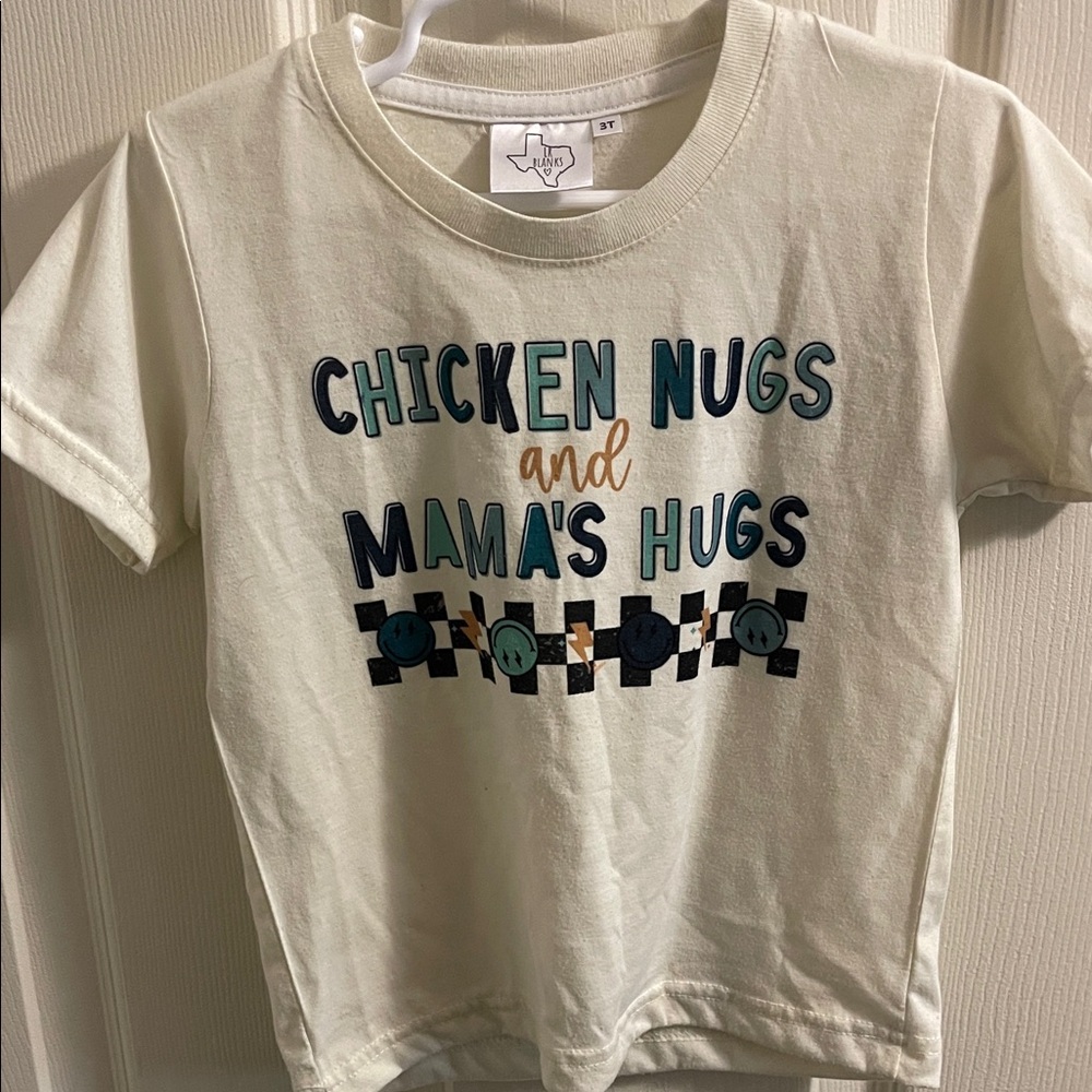Kids Cream Graphic Tee with Fun Print